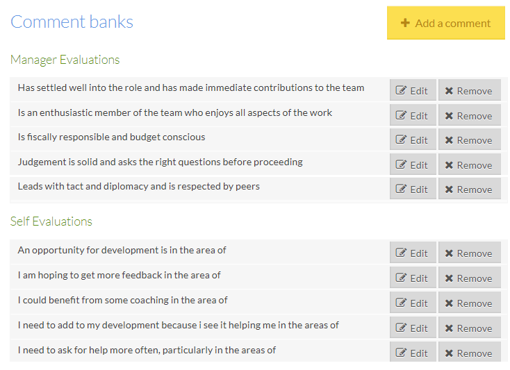 problem solving attribute appraisal comments